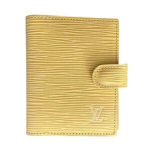 Louis Vuitton Epi Leather Card Case Mini Agenda Planner Cover Tassili Yellow Y2K